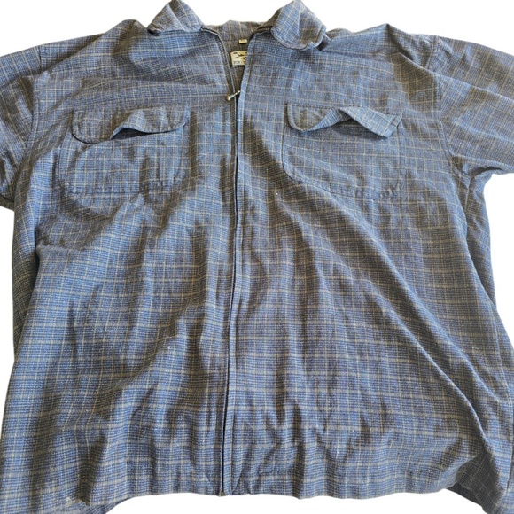 Rare ZERO TOLERANCE Light Cotton Weave ZIP Front Unlined Grey Plaid Jacket Nepal - Picture 9 of 9